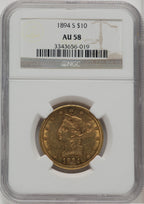 1894-S $10 Liberty Eagle NGC AU58