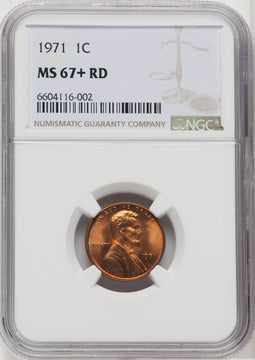 1971 1C RD Lincoln Cent NGC MS67+
