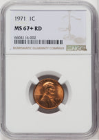 1971 1C RD Lincoln Cent NGC MS67+
