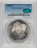 1882-S $1 CAC Morgan Dollar PCGS MS67+