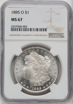 1885-O Morgan Dollar NGC MS67 (765043031)