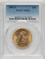 1882-S $10 Liberty Eagle PCGS MS62