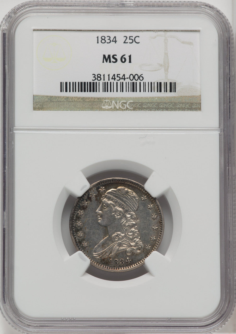 1834 25C Bust Quarter NGC MS61