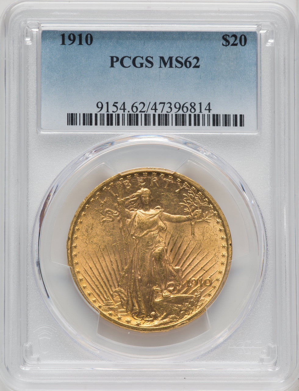 1910 $20 Saint-Gaudens Double Eagle PCGS MS62 (764091025)
