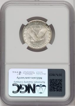 1924-S 25C FH Standing Liberty Quarter NGC MS66