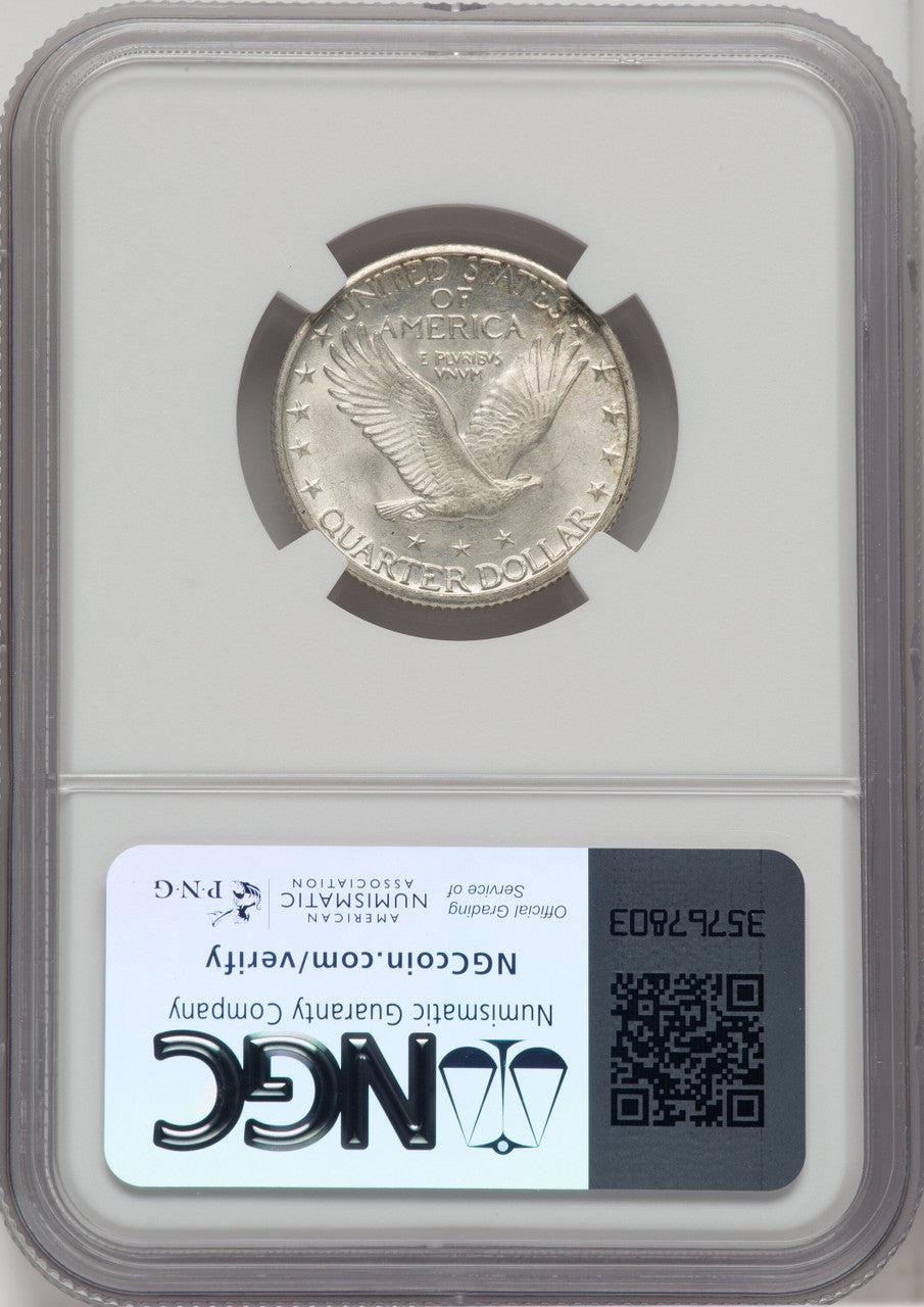 1924-S 25C FH Standing Liberty Quarter NGC MS66