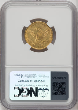 1834 $5 HM-9 Classic Half Eagle NGC AU55