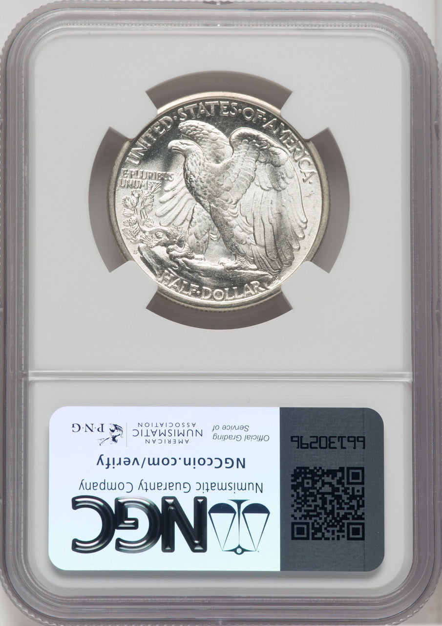 1917-S 50C REVERSE Walking Liberty Half Dollar NGC MS64
