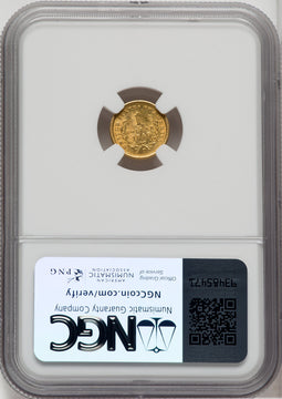 1849-O G$1 Open Wreath Gold Dollar NGC MS61