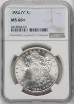 1884-CC $1 Morgan Dollar NGC MS66+