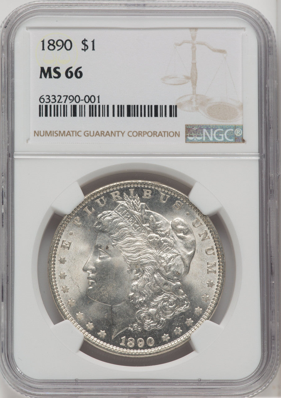 1890 $1 Morgan Dollar NGC MS66
