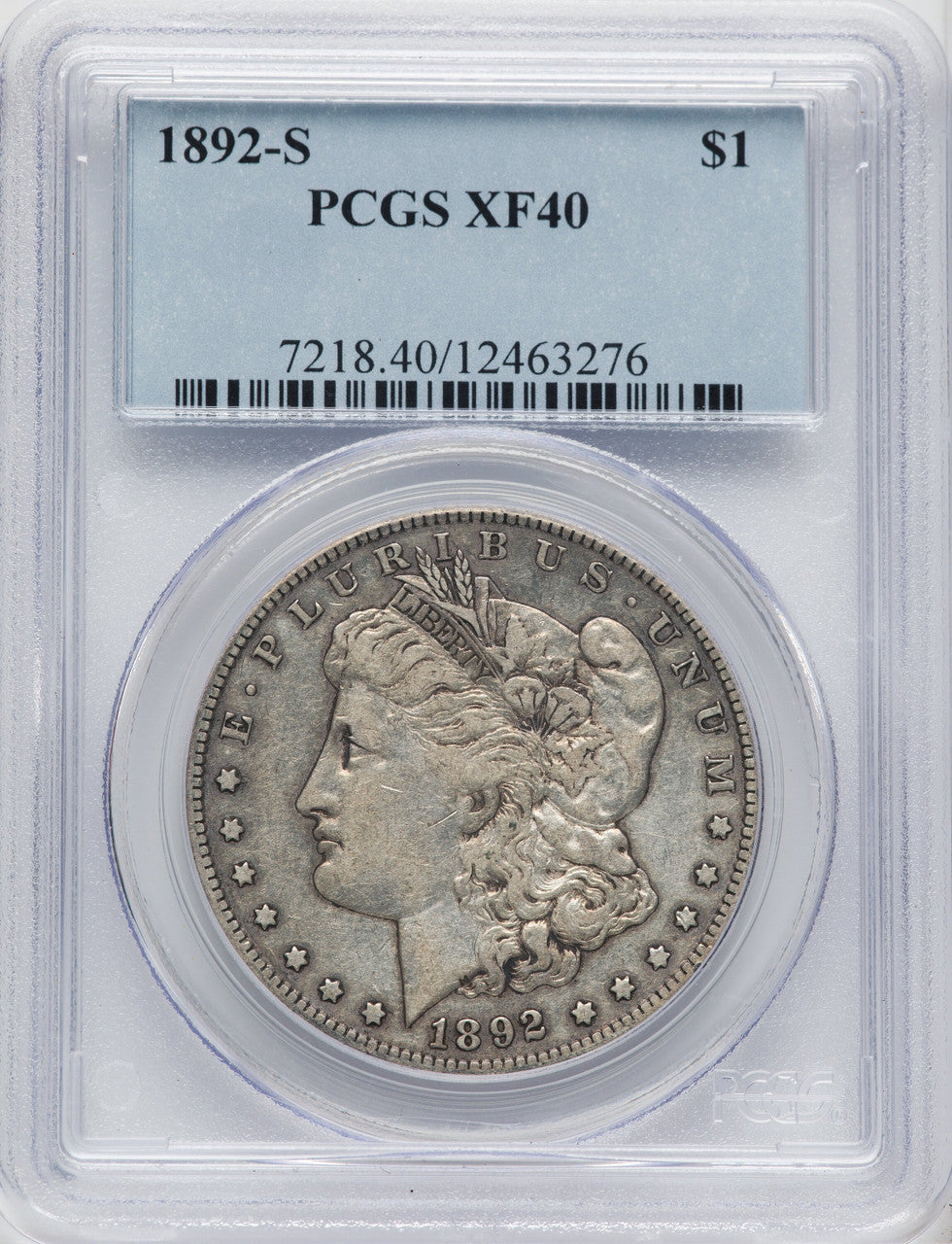 1892-S Morgan Dollar PCGS XF40
