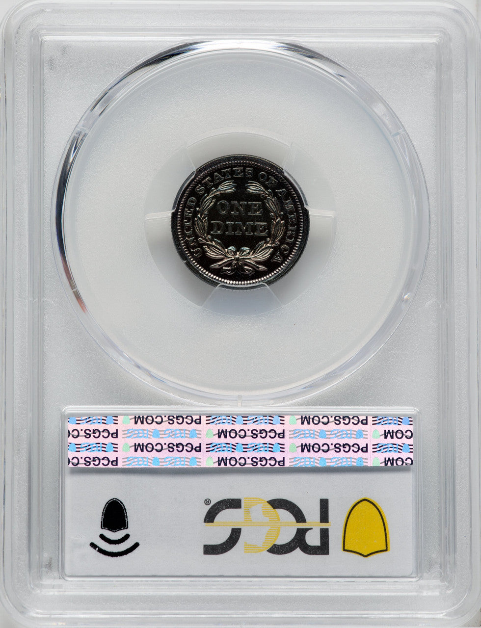 1859 10C CA CAC Proof Seated Dime PCGS PR66