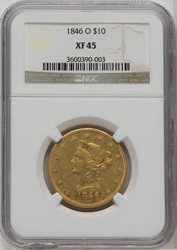 1846-O $10 Liberty Eagle NGC XF45