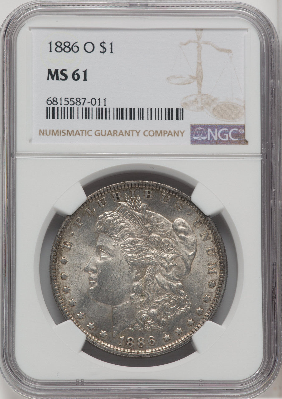 1886-O $1 Morgan Dollar NGC MS61