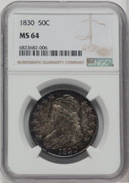 1830 50C Small 0 Bust Half Dollar NGC MS64 (763465013)