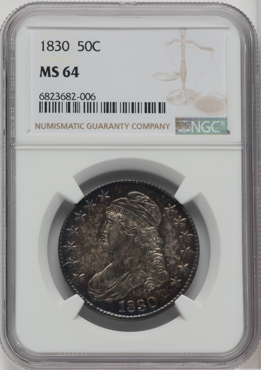 1830 50C Small 0 Bust Half Dollar NGC MS64 (763465013)