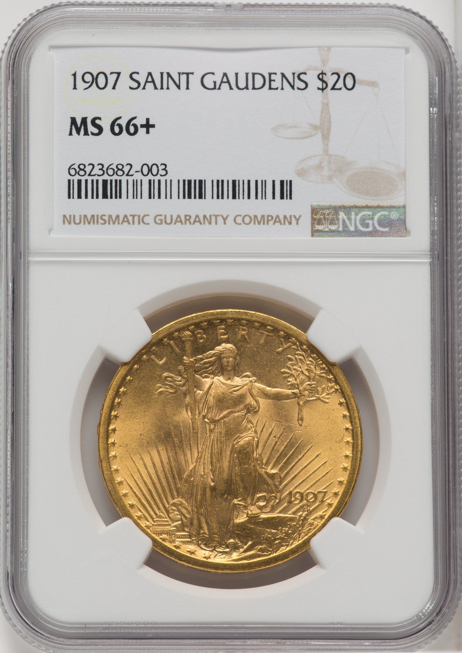 1907 $20 Saint Saint-Gaudens Double Eagle NGC MS66+