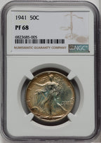 1941 50C Proof Walking Liberty Half Dollar NGC PR68
