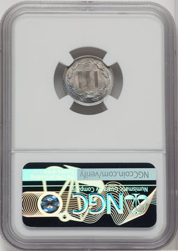 1876 3CN Three Cent Nickel NGC MS66