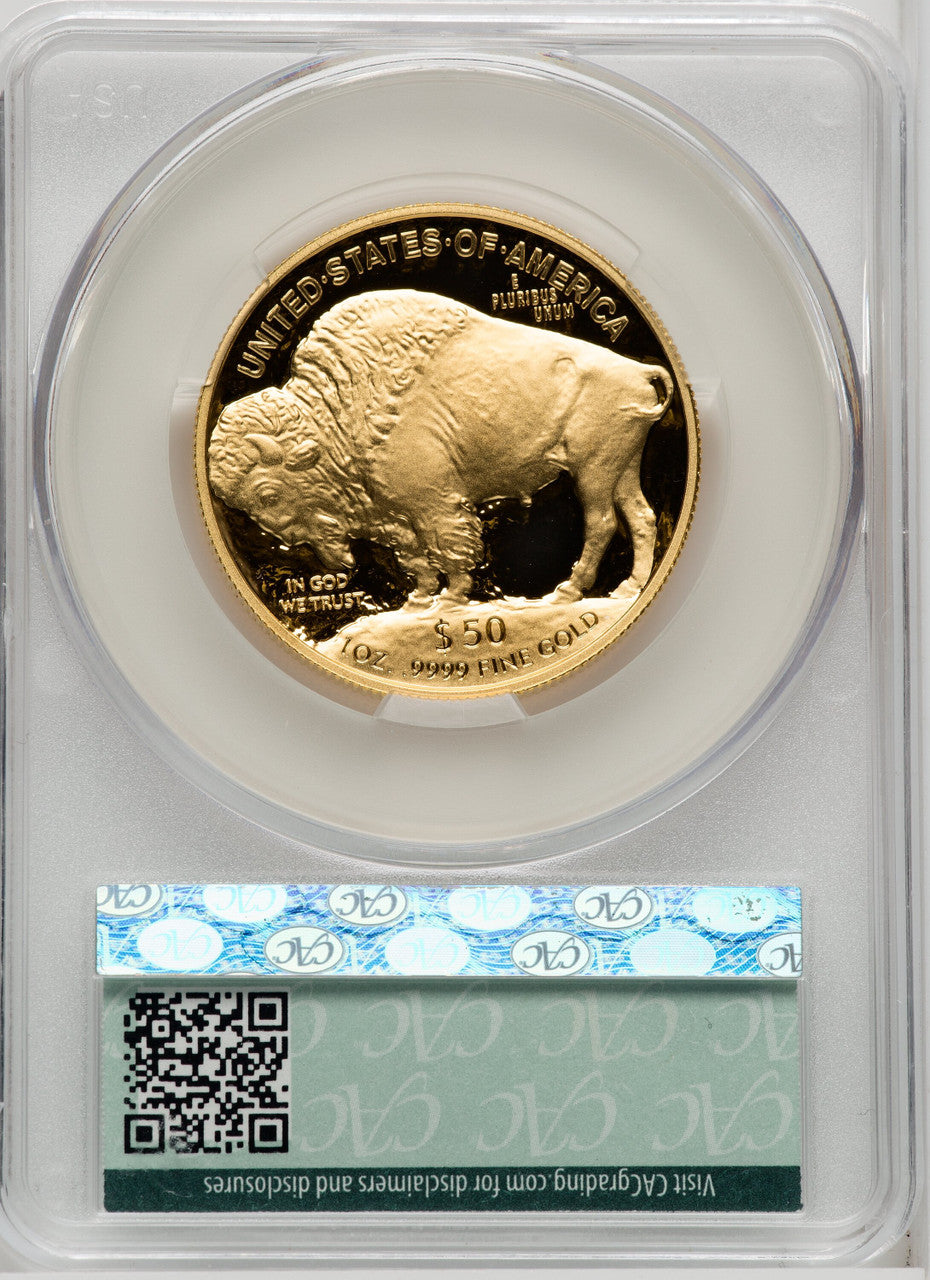 2021-W G$50 Gold Buffalo DCAM Brown Label CACG PR70