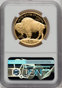 2020-W G$50 Gold Buffalo DCAM Brown Label NGC PF70