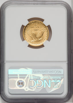 2016-W 25C Standing Liberty Quarter-Ounce Gold 100th Anniversary Brown Label NGC MS70