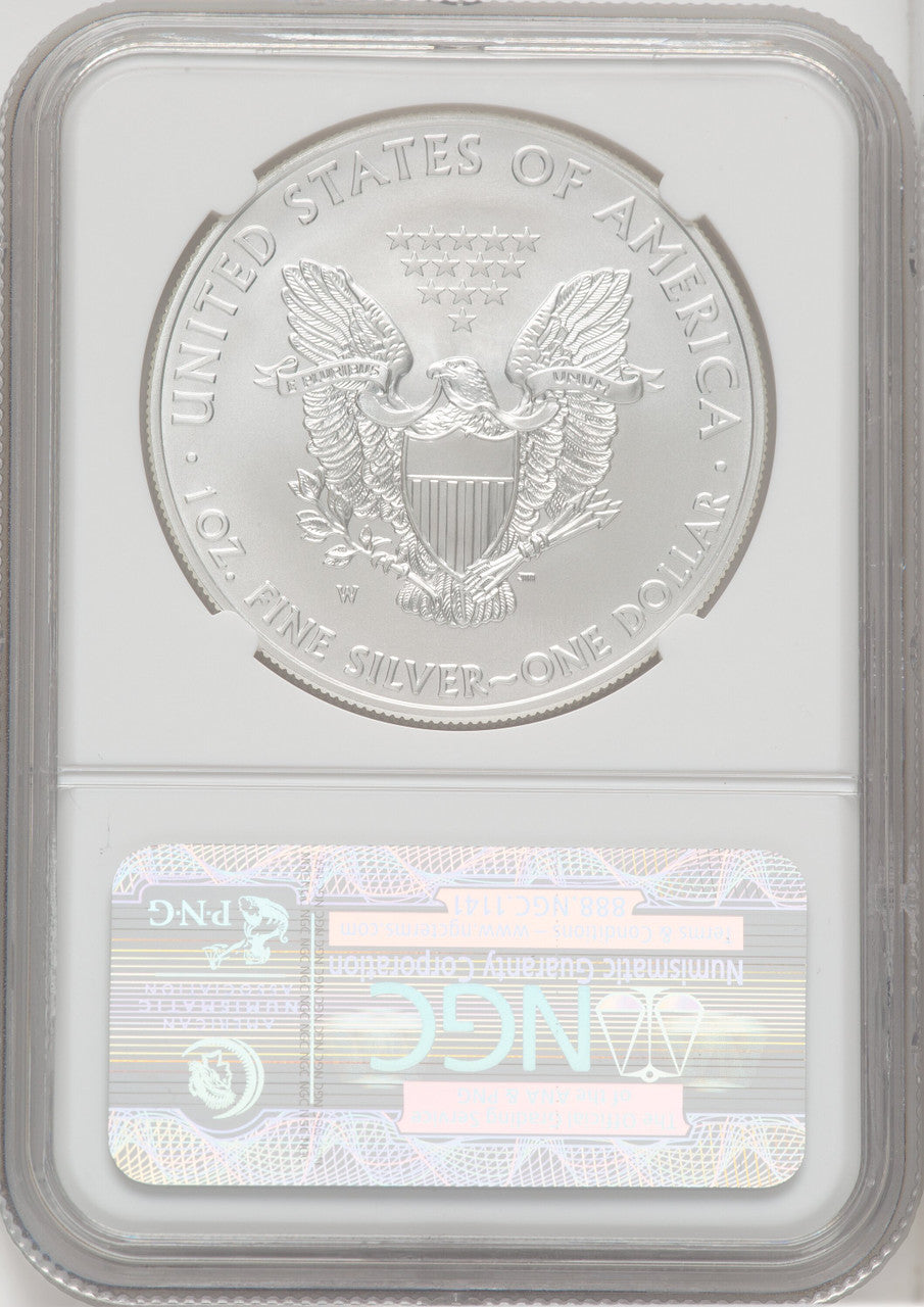 2011-W S$1 Burnished Silver Eagle NGC MS70