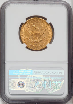 1882-CC $10 Liberty Eagle NGC AU53