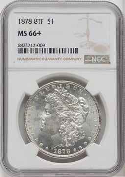 1878 8TF $1 Morgan Dollar NGC MS66+