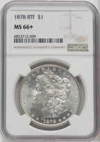 1878 8TF $1 Morgan Dollar NGC MS66+