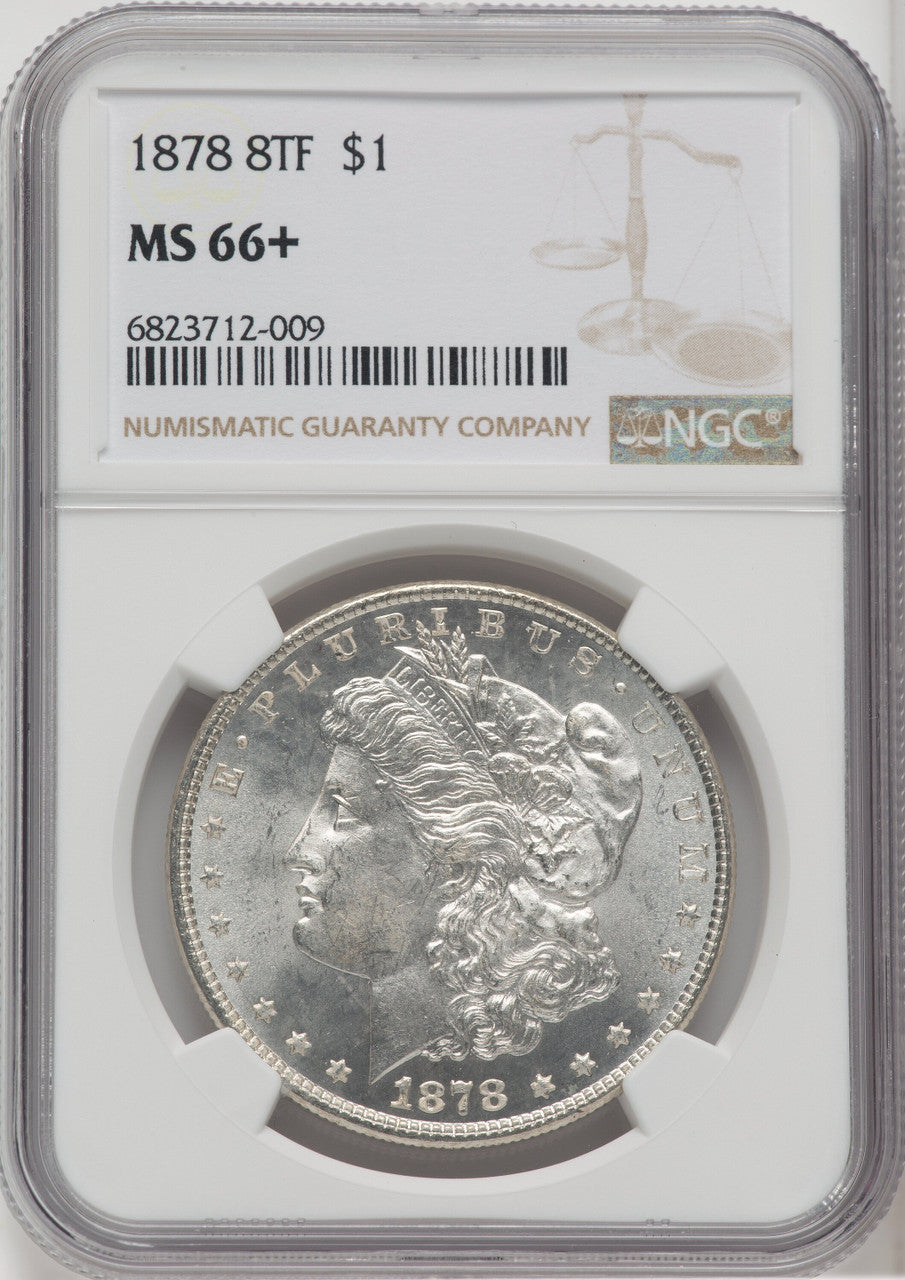 1878 8TF $1 Morgan Dollar NGC MS66+