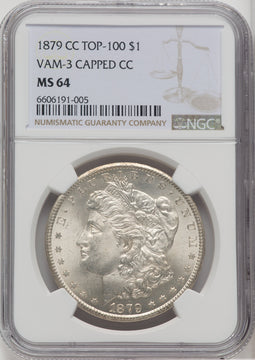 1879-CC $1 VAM 3 Capped Die Morgan Dollar NGC MS64