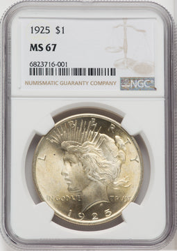 1925 $1 Peace Dollar NGC MS67 (762419009)