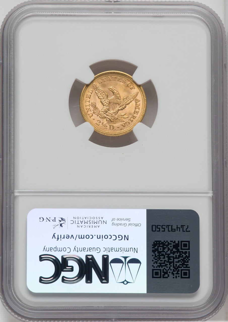 1851 $2.50 Liberty Quarter Eagle NGC MS65