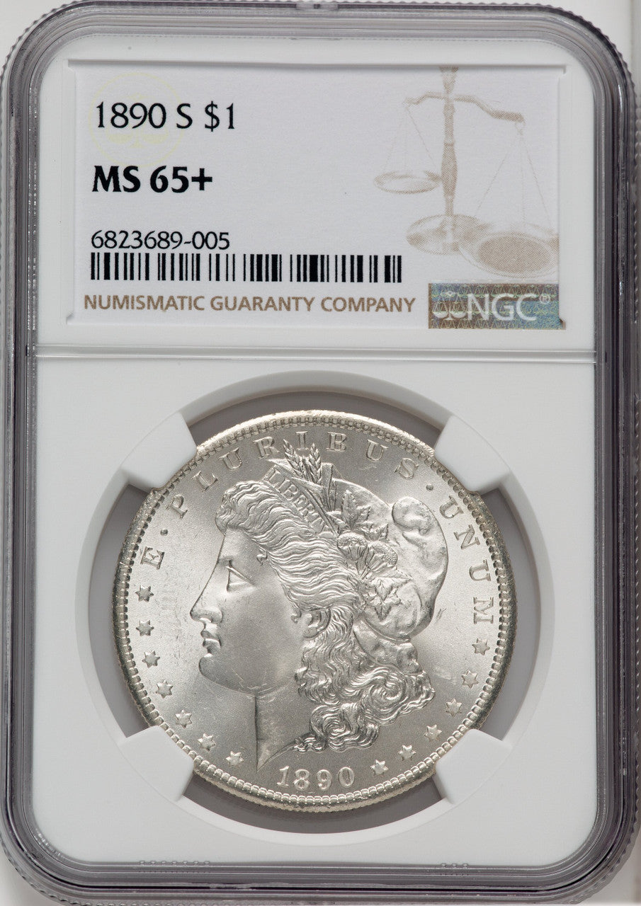 1890-S $1 Morgan Dollar NGC MS65+