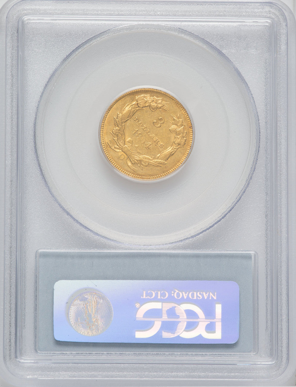 1854-O $3 Three Dollar Gold Pieces PCGS AU58