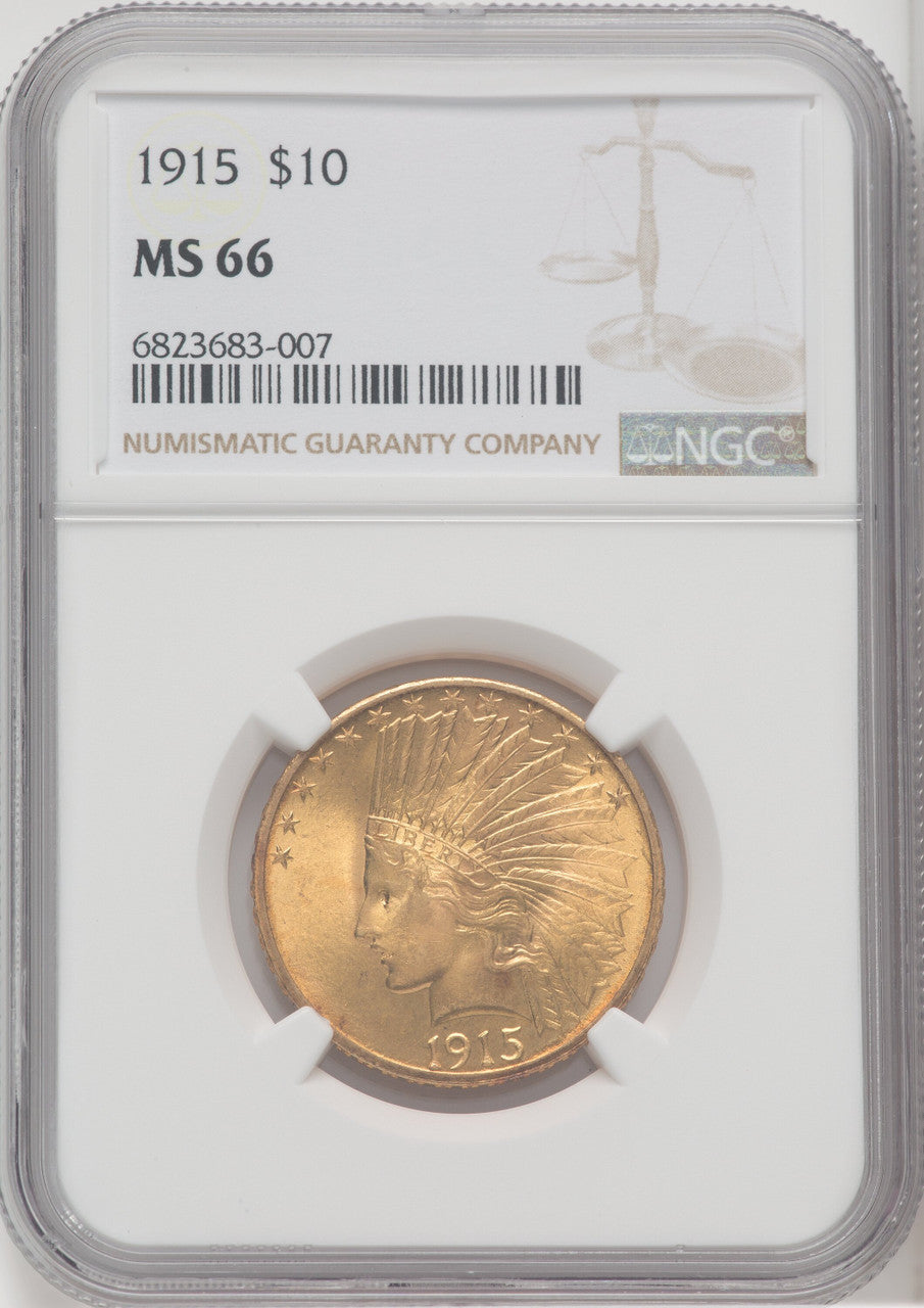 1915 $10 Indian Eagle NGC MS66
