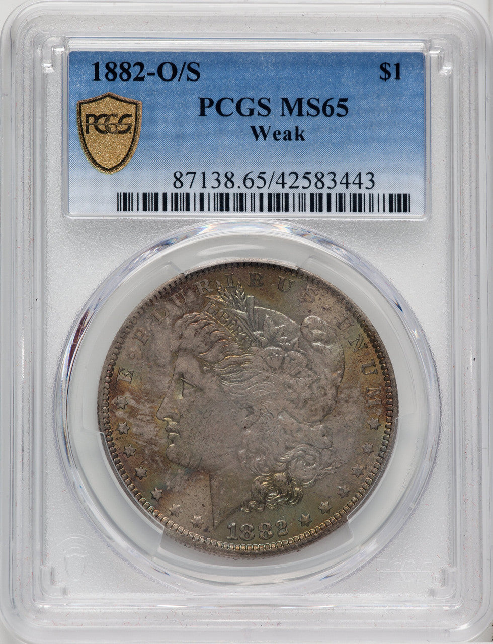 1882-O $1 O/S Weak Morgan Dollar PCGS MS65