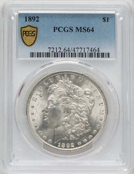 1892 $1 Morgan Dollar PCGS MS64