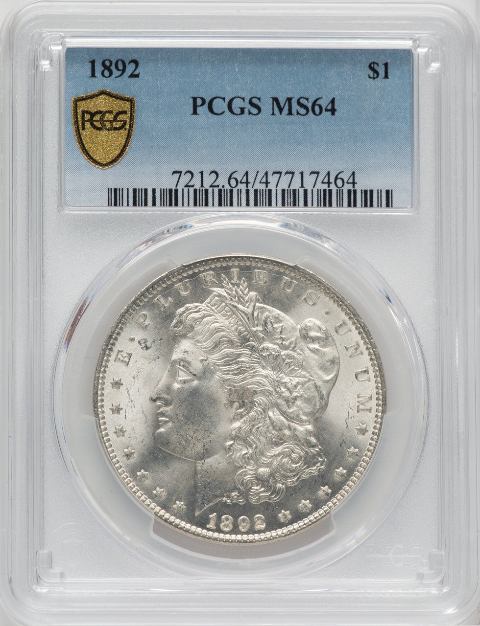 1892 $1 Morgan Dollar PCGS MS64