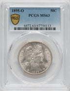 1895-O 50C Barber Half Dollar PCGS MS63