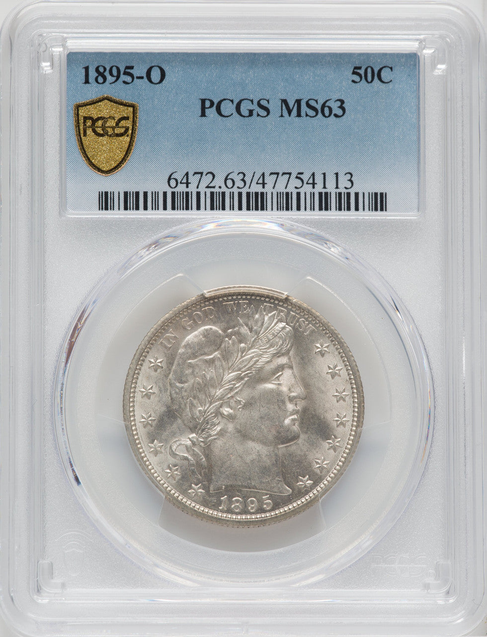 1895-O 50C Barber Half Dollar PCGS MS63