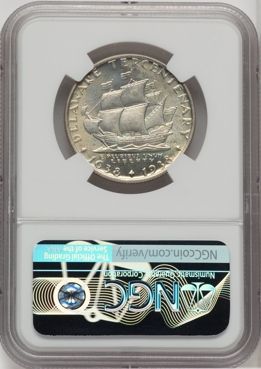 1936 50C Delaware Commemorative Silver NGC MS67+