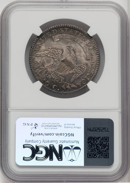 1812 50C Large 8 Bust Half Dollar NGC MS65