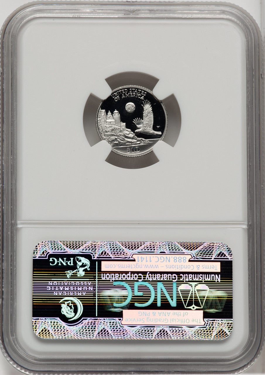1998-W $10 Tenth-Ounce Platinum Brown Label NGC PF70