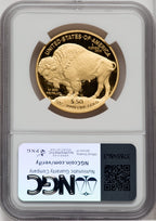 2011-W $50 One-Ounce Gold Buffalo Mike Castle Signature NGC PF70