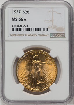1927 $20 Saint-Gaudens Double Eagle NGC MS66