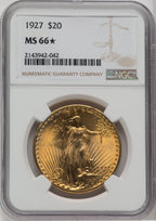 1927 $20 Saint-Gaudens Double Eagle NGC MS66