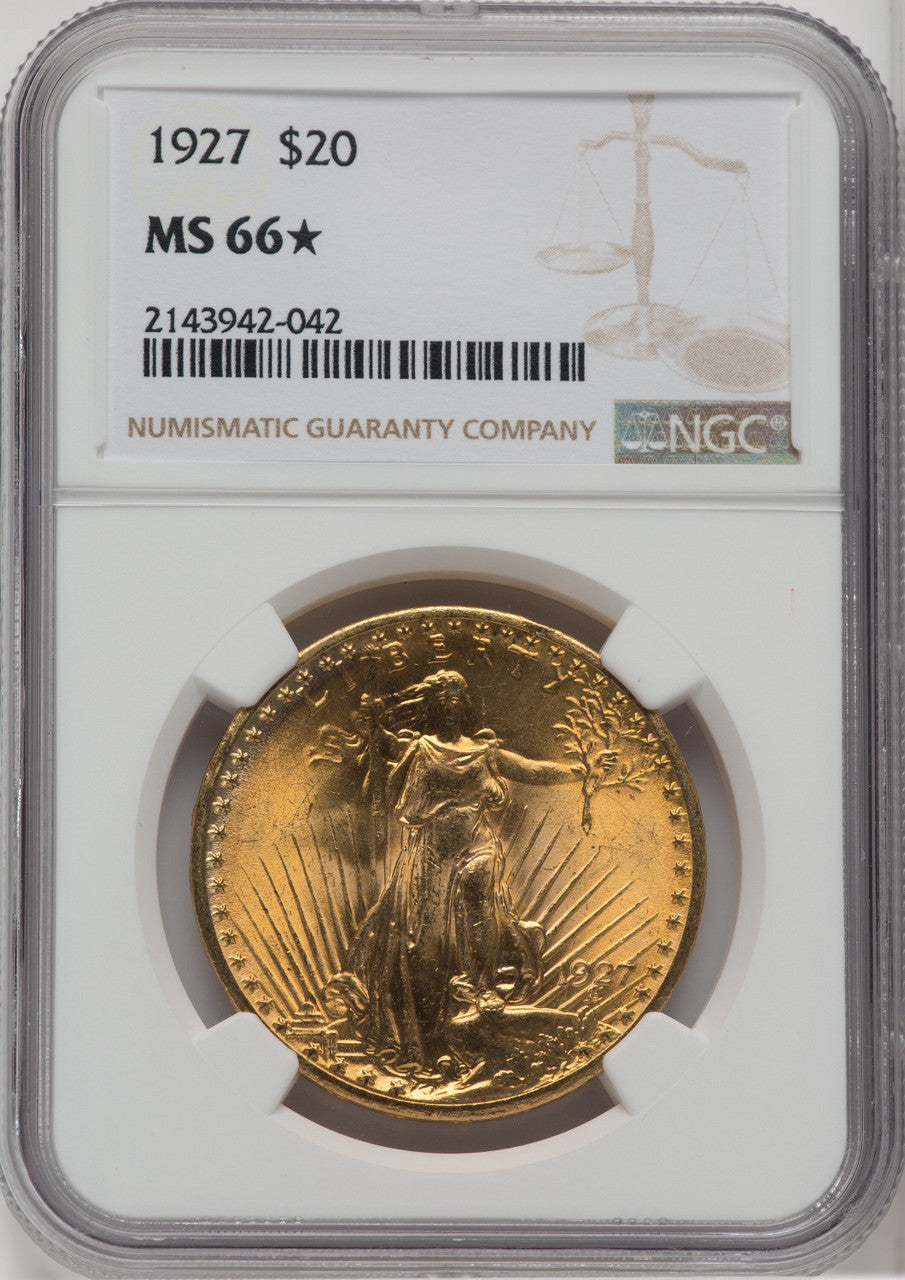 1927 $20 Saint-Gaudens Double Eagle NGC MS66